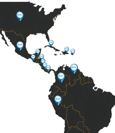 Mapa de presencia de Color Make en Latinoamérica